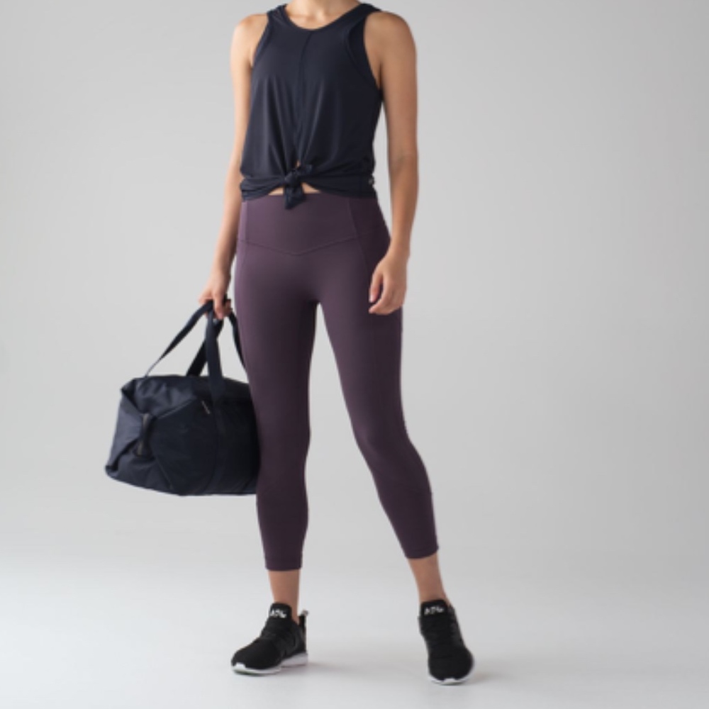 Lululemon All The Right Places Crop Black Currant